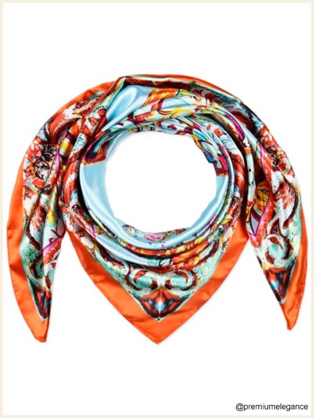 35x35 Satin Square Scarf, Silk-Feel Hair Wrap, Bandana, Neck Scarf